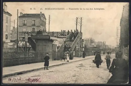 AK Bois-Colombes, Passerelle de la rue des Aubépines