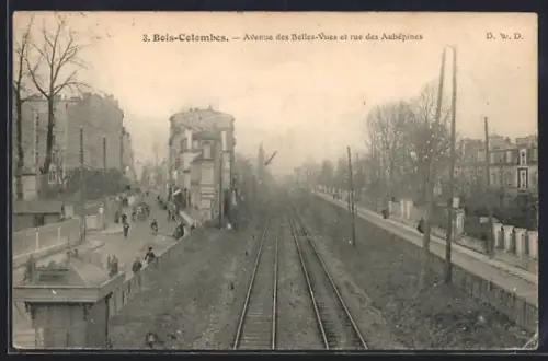 AK Bois-Colombes, Avenue des Belles-Vues et rue des Aubépines