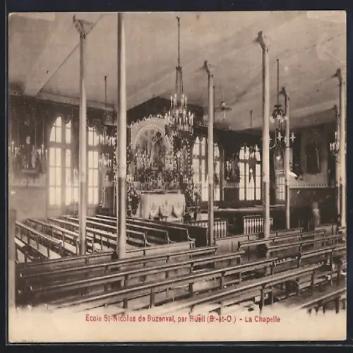AK Ruell /S.-et-O., École St-Nicolas de Buzonval, La Chapelle