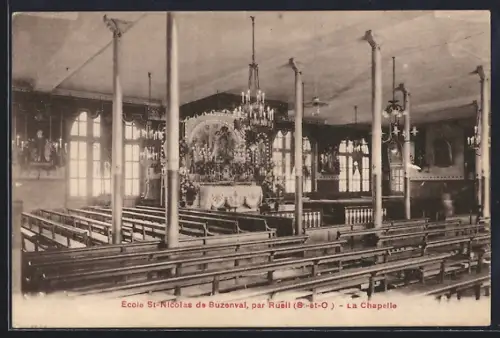 AK Ruell /S.-et-O., École St-Nicolas de Buzonval, La Chapelle