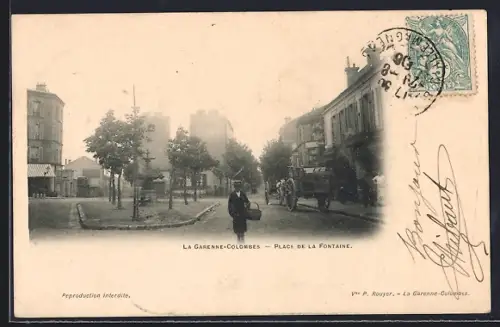 AK La Garenne-Colombes, Place de la Fontaine