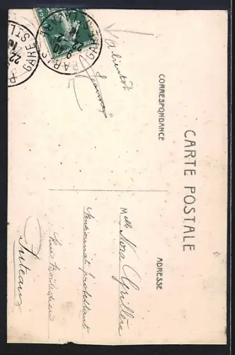 AK Courbevoie, Rue Louis-Blanc inondée, passerelles improvisées, Janvier 1910