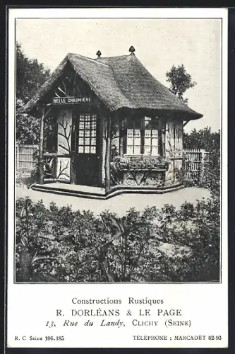 AK Clichy /Seine, Belle Chaumière des Constructions Rustiques R. Dorléans & Le Page