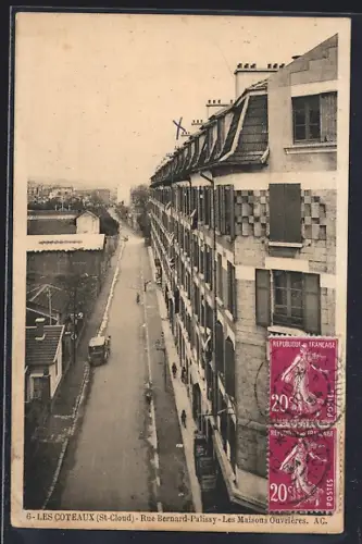 AK Les Coteaux /St-Cloud, Rue Bernard-Palissy, Les Maisons Ouvrières