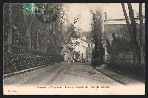 AK Marnes-la-Coquette, Allée principale du Parc de Marnes