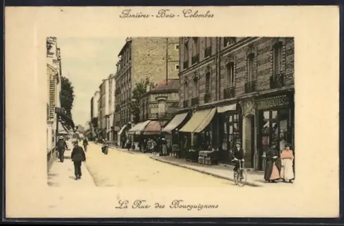 AK Asnières-Bois-Colombes, La Rue des Bourguignons