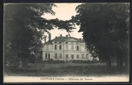 AK Perreux /Loire, Château de Vance entouré d`arbres majestueux