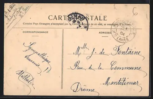 AK Le Pertuiset, Vue des voies ferrées et des collines environnantes