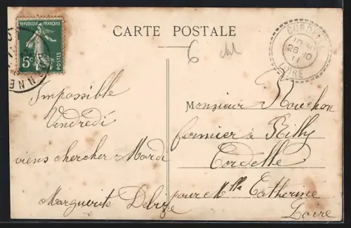 AK Parigny /Loire, Vue générale, côté Sud-Ouest