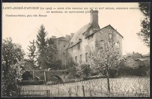 AK Saint-André-d`Apchon, Reste d`un château des XVe et XVIe siècles, résidence du maréchal de Saint-André