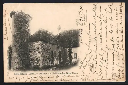AK Ambierle /Loire, Ruines du Château des Rouillères