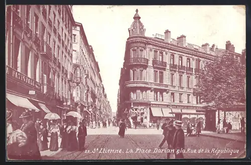 AK St-Étienne, La Place Dorian et la Rue de la République