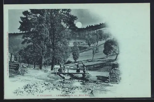 Mondschein-AK St Étienne, Le ravin du Bois Noir