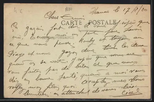 AK Saint-Pierre-de-Boeuf, Vue générale avec le Bac faisant la traversée du Rhône