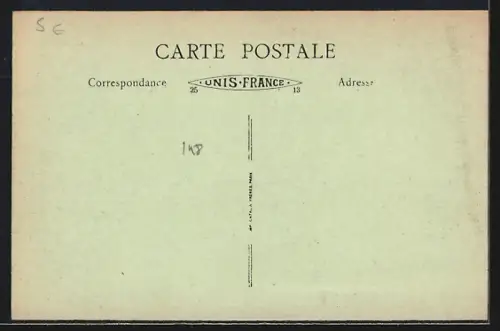 AK Saint-Chamond /Loire, Rue du Rivage avec vue sur les flèches de l`église et les arbres en hiver
