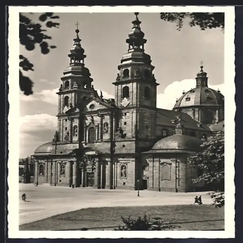 AK Fulda, Dom mit Strassenpartie