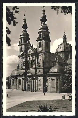 AK Fulda, Dom mit Strassenpartie