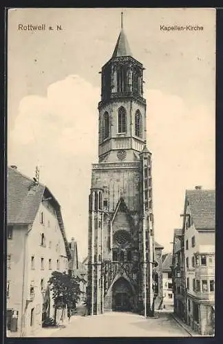 AK Rottweil, Kapellen-Kirche, Vorderansicht