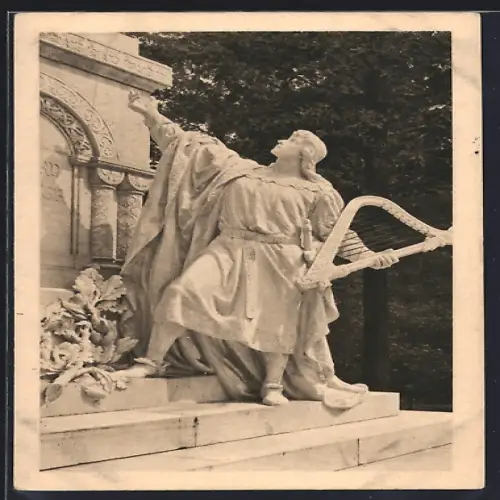 AK Berlin-Tiergarten, Wolfram am Richard Wagner-Denkmal