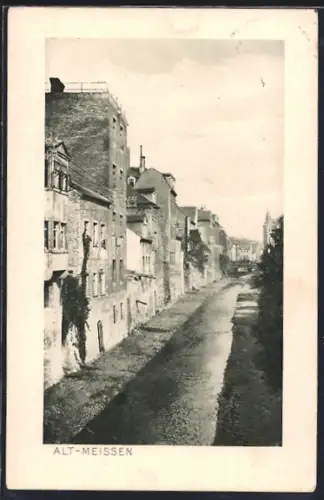 AK Alt-Meissen, Blick von der Schulbrücke