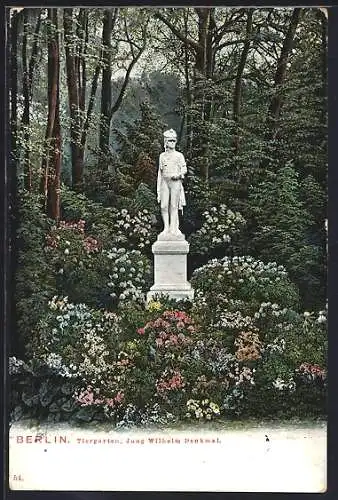 AK Berlin, Jung Wilhelm Denkmal im Tiergarten