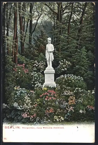 AK Berlin, Jung Wilhelm Denkmal im Tiergarten