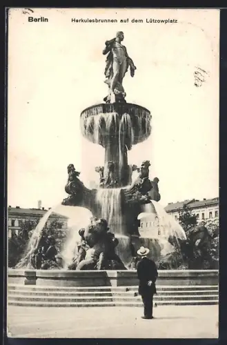 AK Berlin-Tiergarten, Herkulesbrunnen auf dem Lützowplatz
