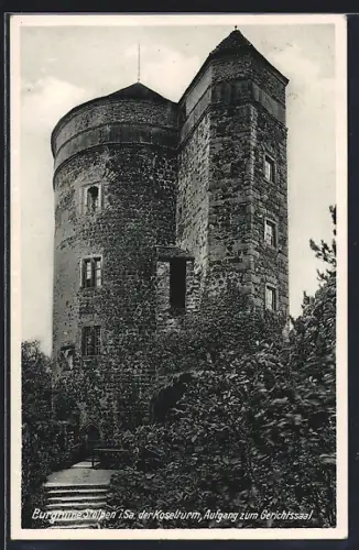 AK Stolpen i. Sa., Burgruine, Koselturm, Aufgang zum Gerichtssaal