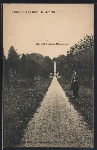 AK Sasbach b. Achern, General Turenne-Monument