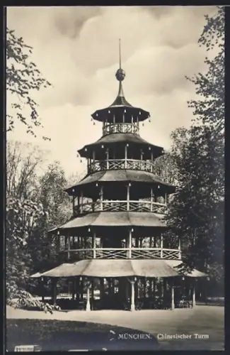 AK München-Schwabing, Chinesischer Turm