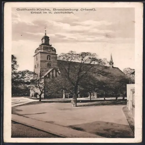AK Brandenburg /Havel, Gotthardt-Kirche, Erbaut im 11. Jahrhundert