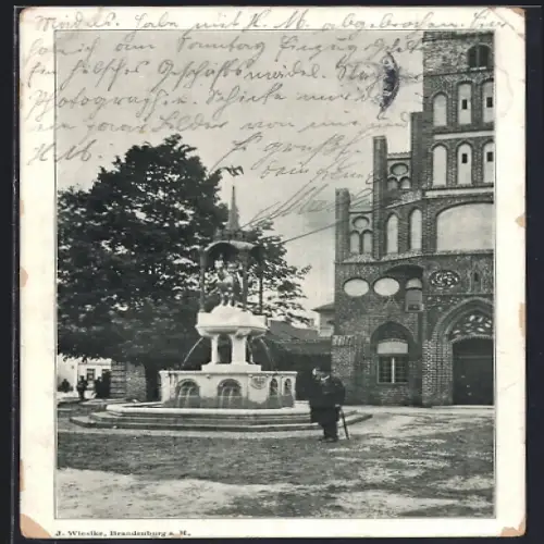 AK Brandenburg / Havel, Denkmal des Kurfürsten