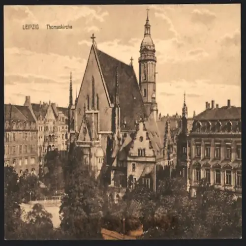 AK Leipzig, Blick auf die Thomaskirche