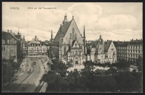 AK Leipzig, Blick auf die Thomaskirche