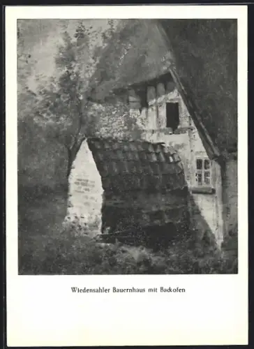 Künstler-AK Wilhelm Busch: Wiedenfahler Bauernhaus mit Backofen