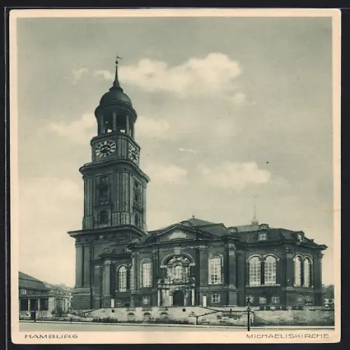 AK Hamburg-Neustadt, Blick auf die Michaeliskirche