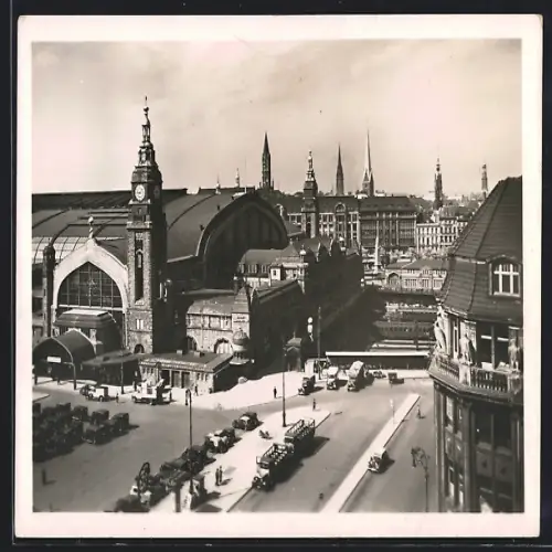 AK Hamburg-St.Georg, Blick auf den Hauptbahnhof