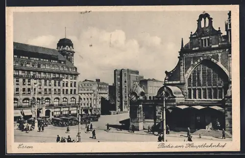 AK Essen, Partie am Hauptbahnhof