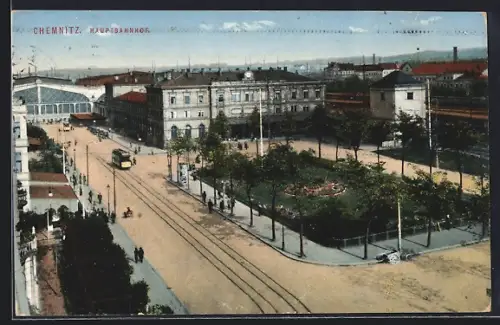 AK Chemnitz, Hauptbahnhof, Strassenbahn