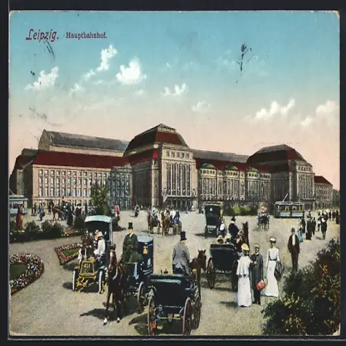 AK Leipzig, Blick zum Hauptbahnhof