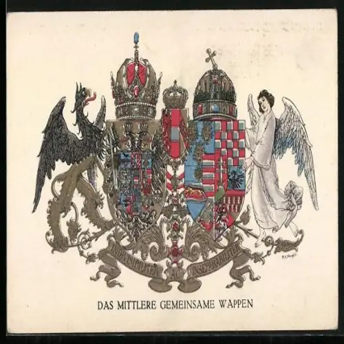 AK Nr. 288: Das mittlere Gemeinsame Wappen, Rotes Kreuz