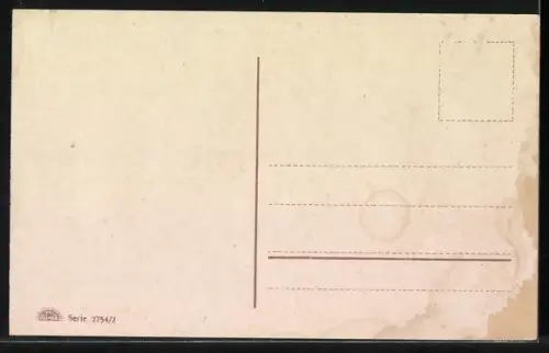 AK Soldat nimmt Abschied von seiner Liebsten, Reichsfahnen