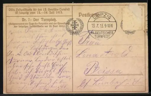 AK Zeppeline fliegen über den Turnplatz 1913 während einer Parade