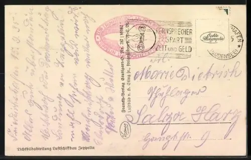 AK Luftschiffbau Zeppelin, Werft mit LZ 127 Graf Zeppelin