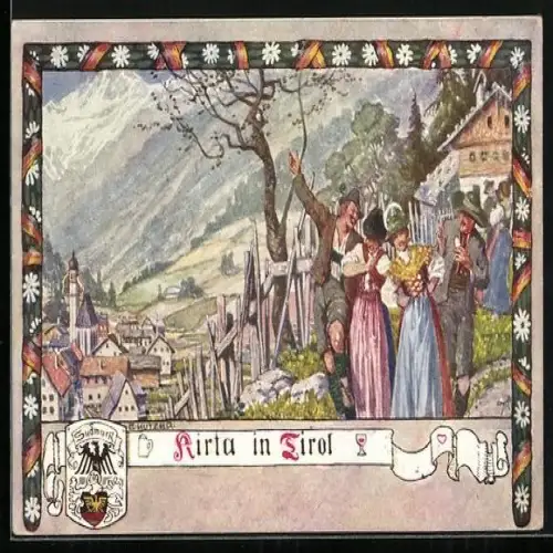 Künstler-AK Ernst Kutzer: Verlag des Verein Südmark, Kirta in Tirol, Tracht