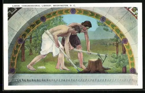 Künstler-AK Washington D. C., Labor, Congressional Library