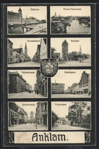 AK Anklam, Rathaus, Steintor, Marktplatz, Steinstrasse