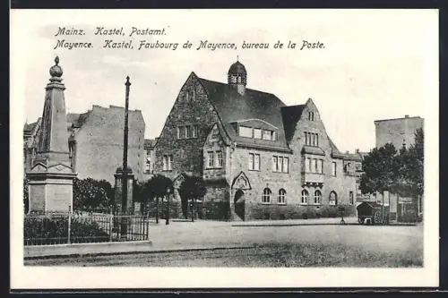 AK Mainz, Kastel und Postamt