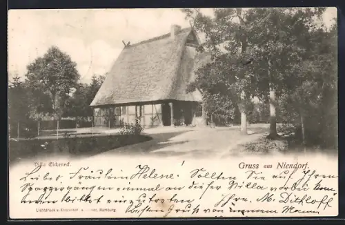 AK Hamburg-Eimsbüttel, Villa Eicheneck