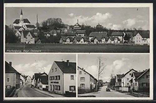 AK Pfaffenberg /Bayr. Ostmark, Strassenpartie mit Geschäft, Ortspartie, Teilansicht